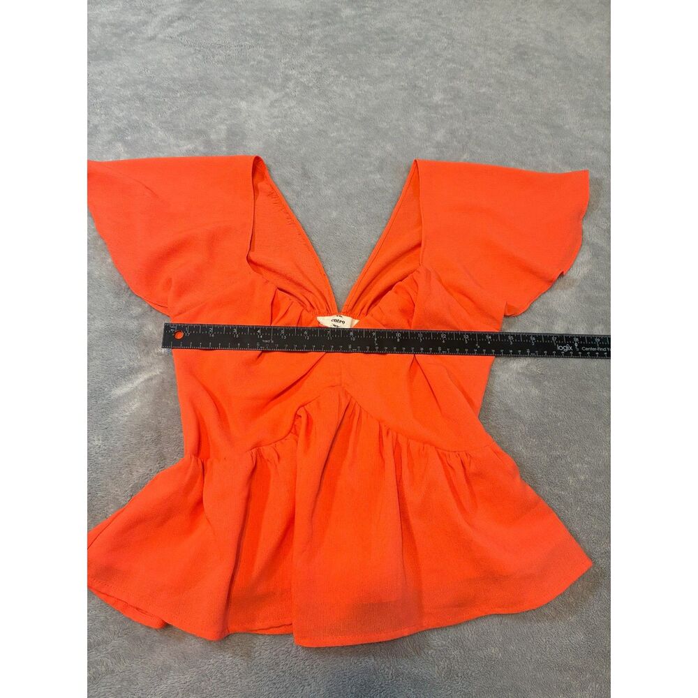 Entro Babydoll Orange Blouse - Picture 5 of 6